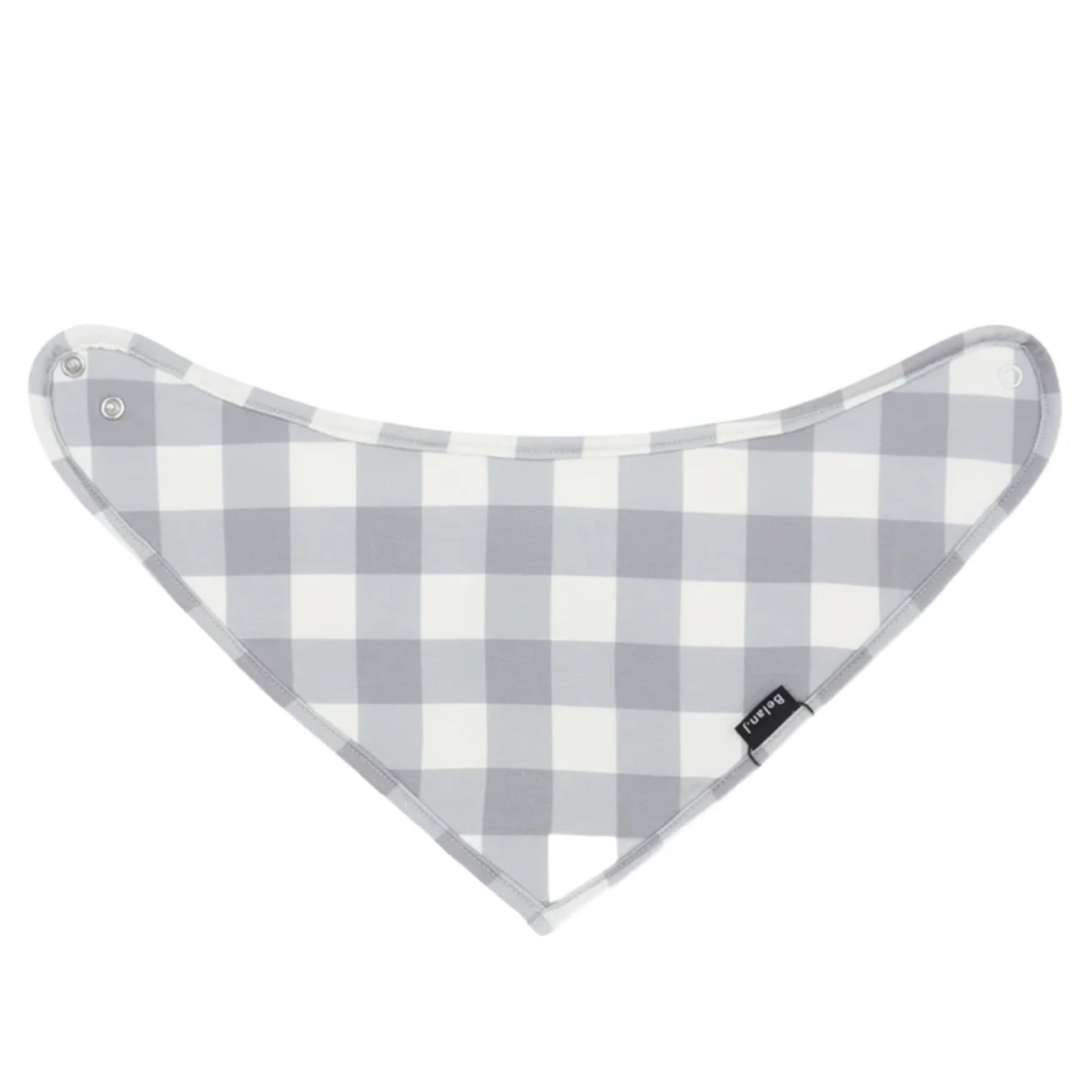 Belan J Denim Plaid Bandana Bib