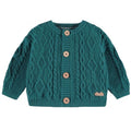Souris Mini Teal Knit Cardigan