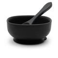 YoungLUX Black Silicone Suction Bowl + Spoon