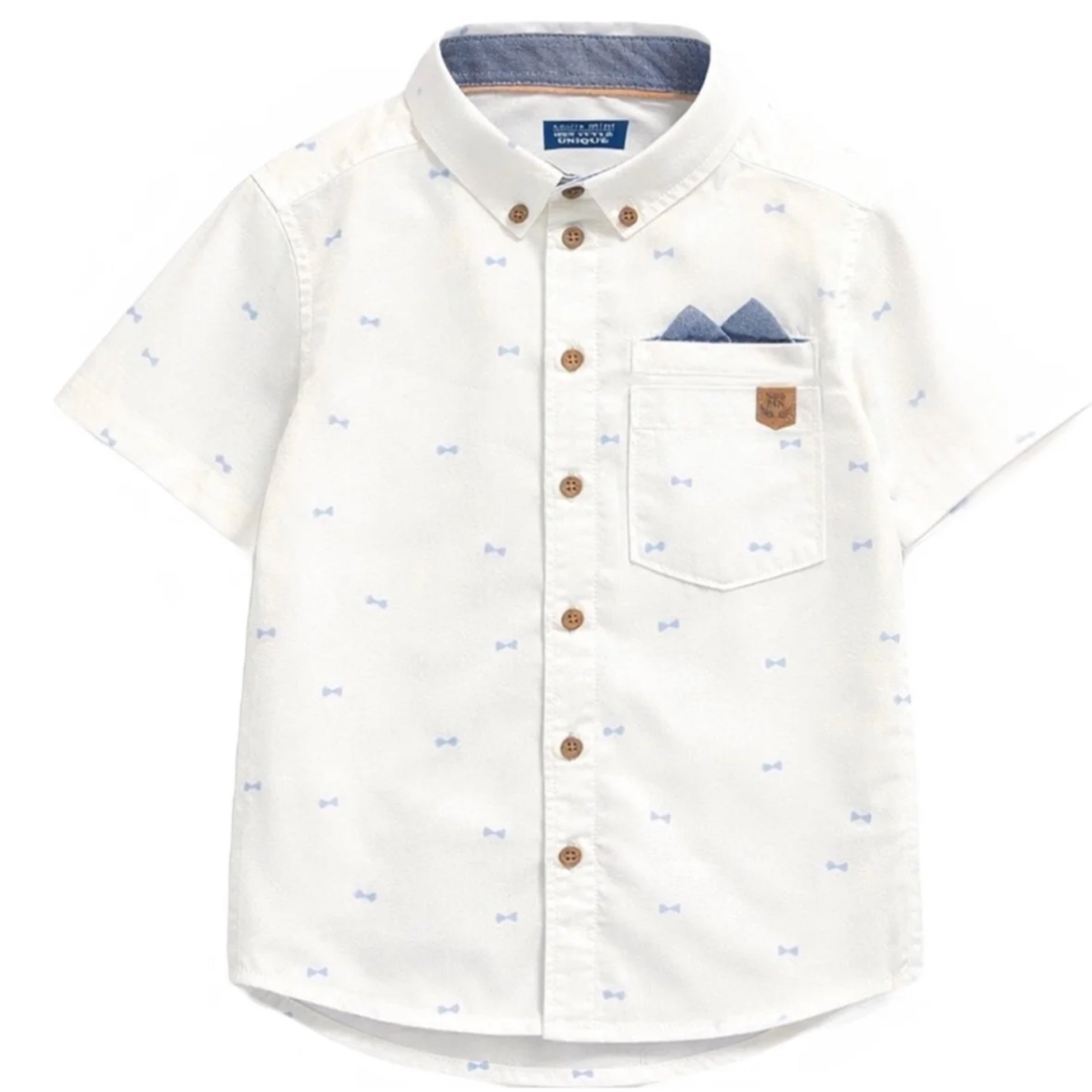 Souris Mini White Short Sleeve Button Up Shirt