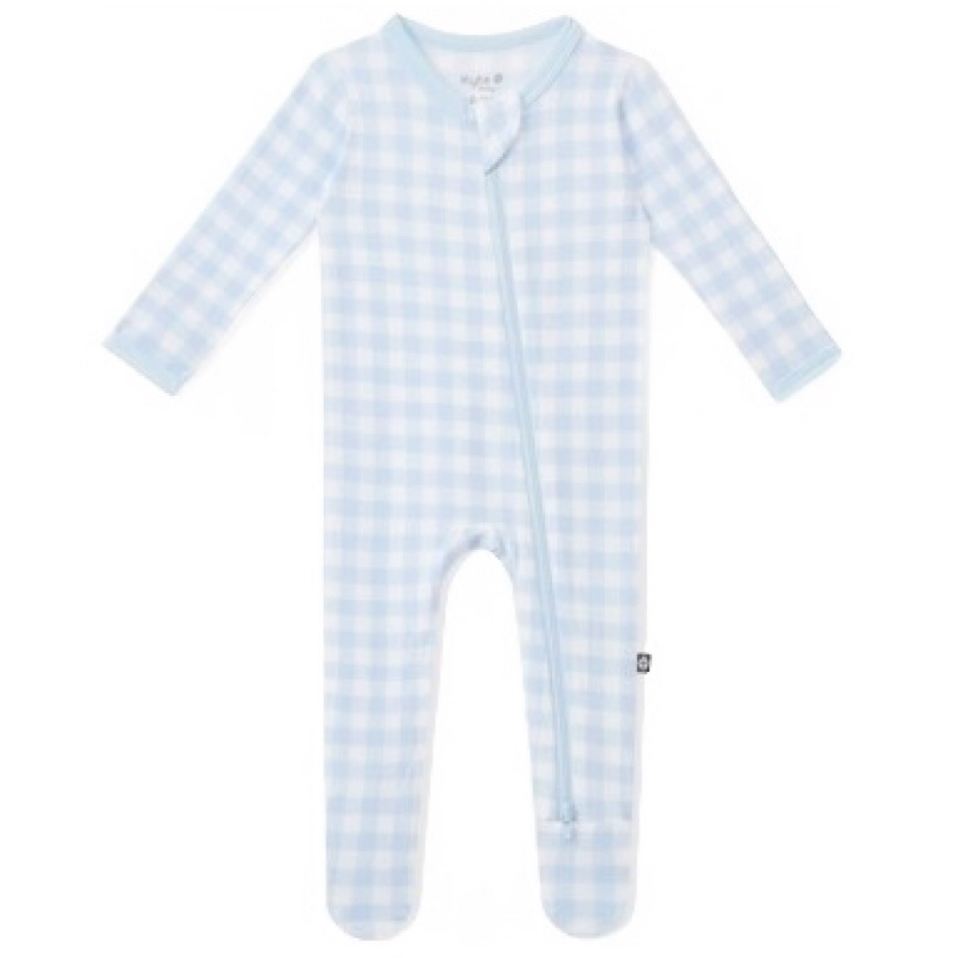 Kyte Baby Gingham Breeze Zippered Footie