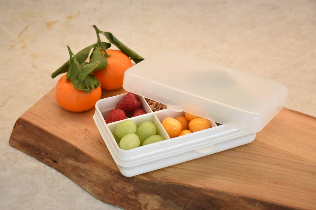 melii Luxe Mini Ivory Snackle Box 6 Compartment