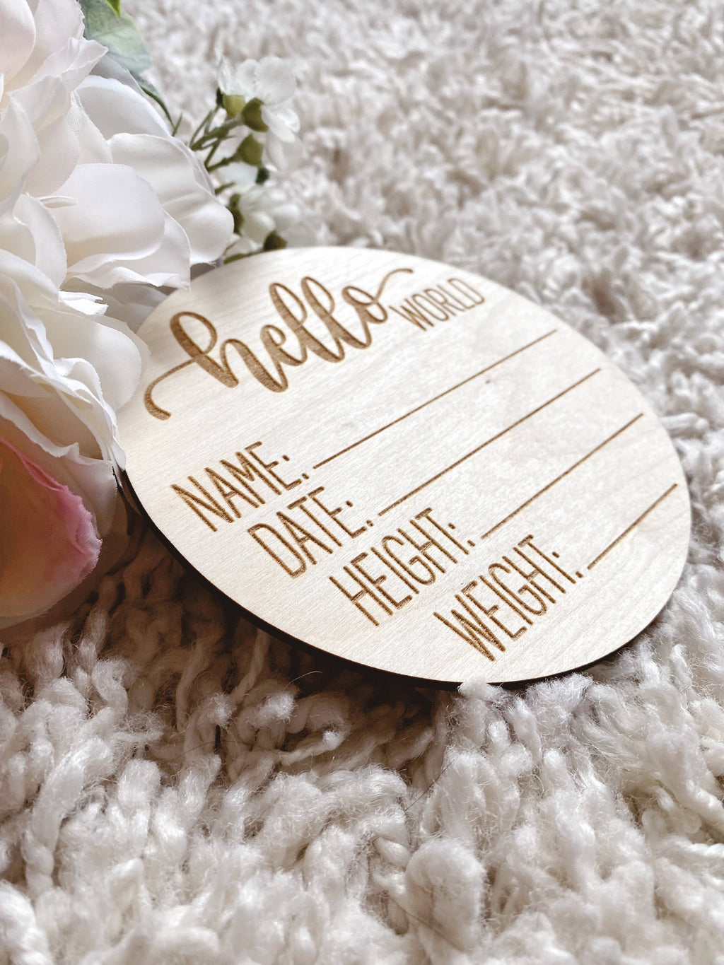 Lovely Design and CO - Hello World Birth Stat Round