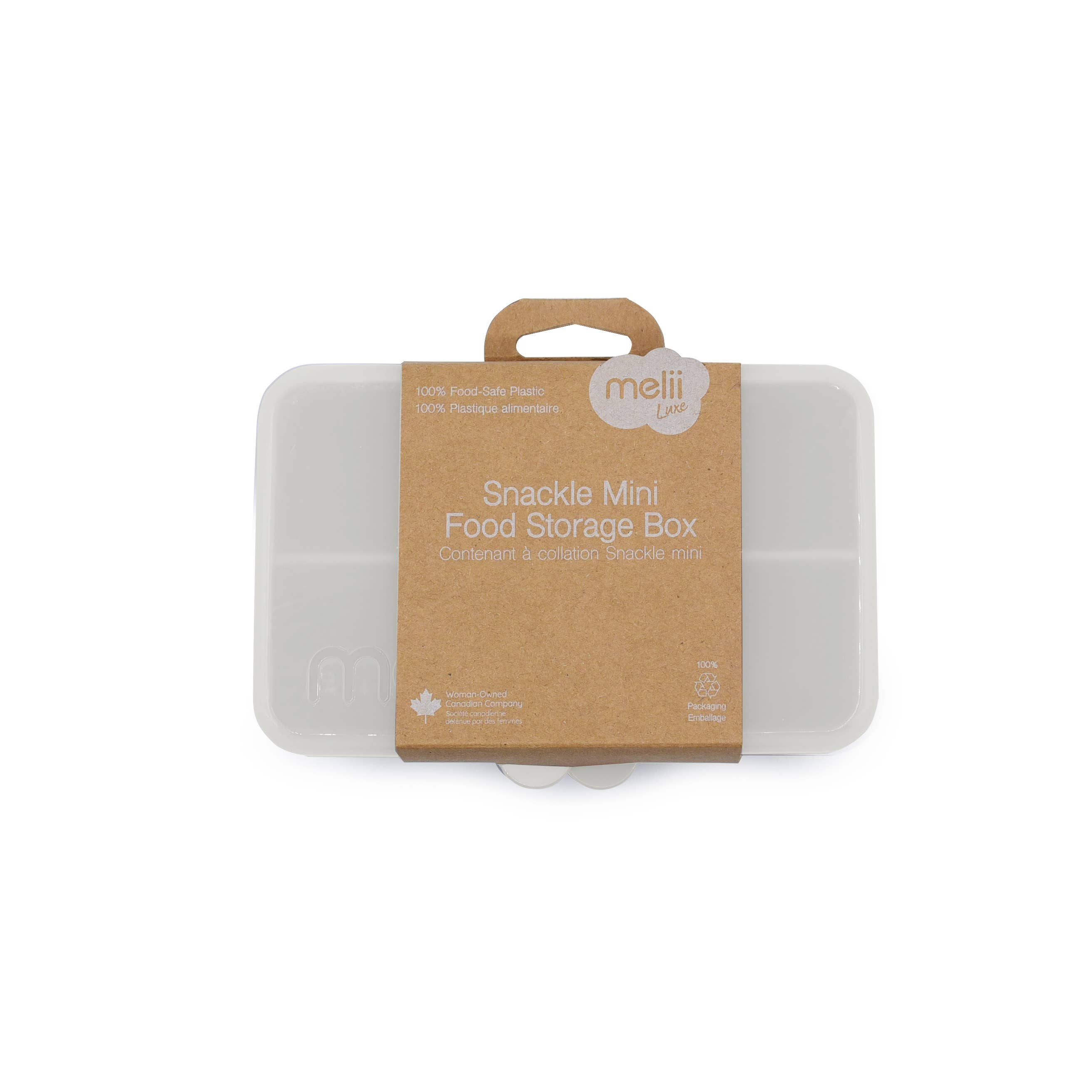melii Luxe Mini Ivory Snackle Box 6 Compartment