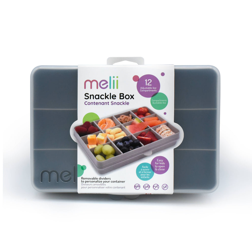 melii Snackle Box Pink Divided Snack Container with 12 Compartments