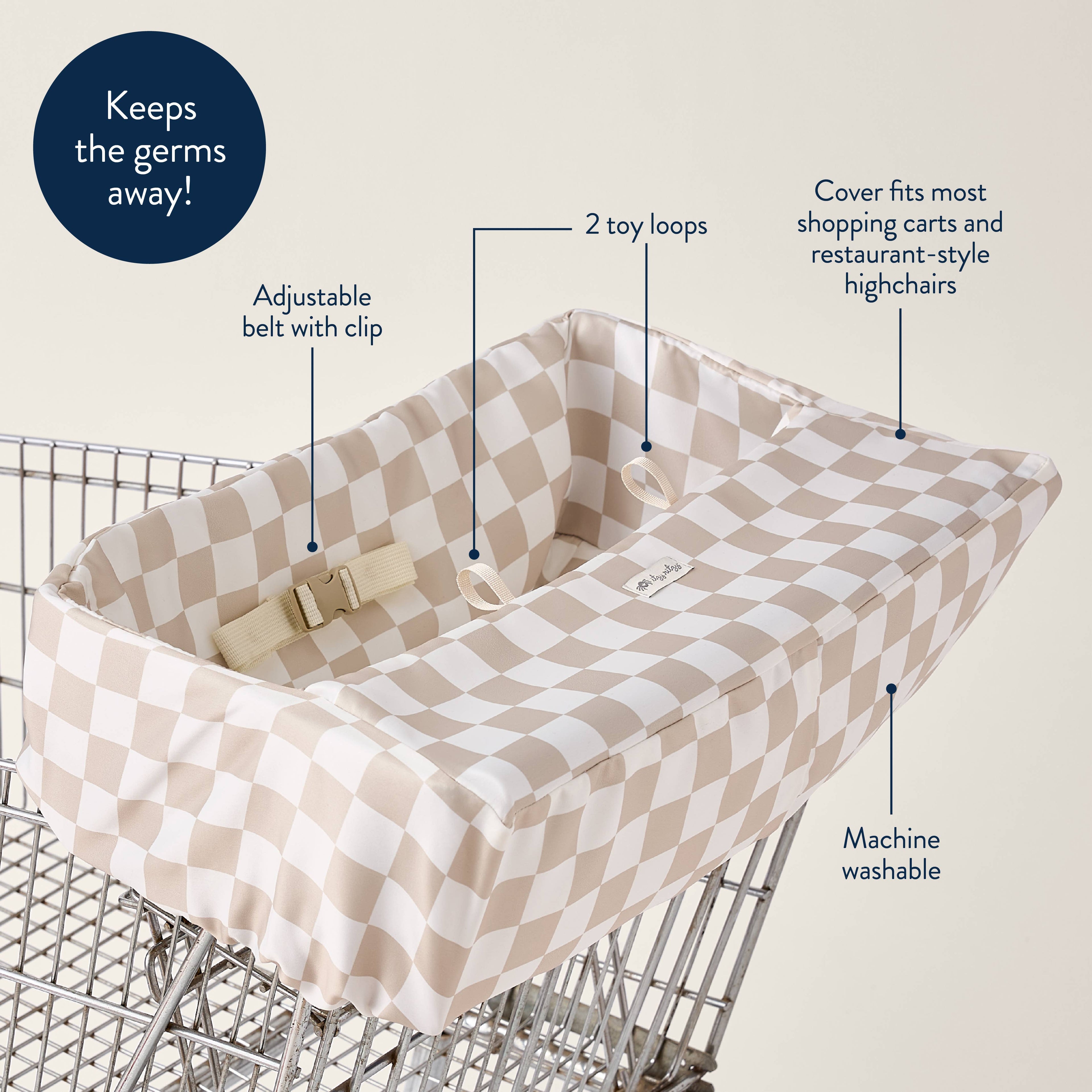 Itzy Ritzy Checkerboard Itzy Shopping Cart Cover