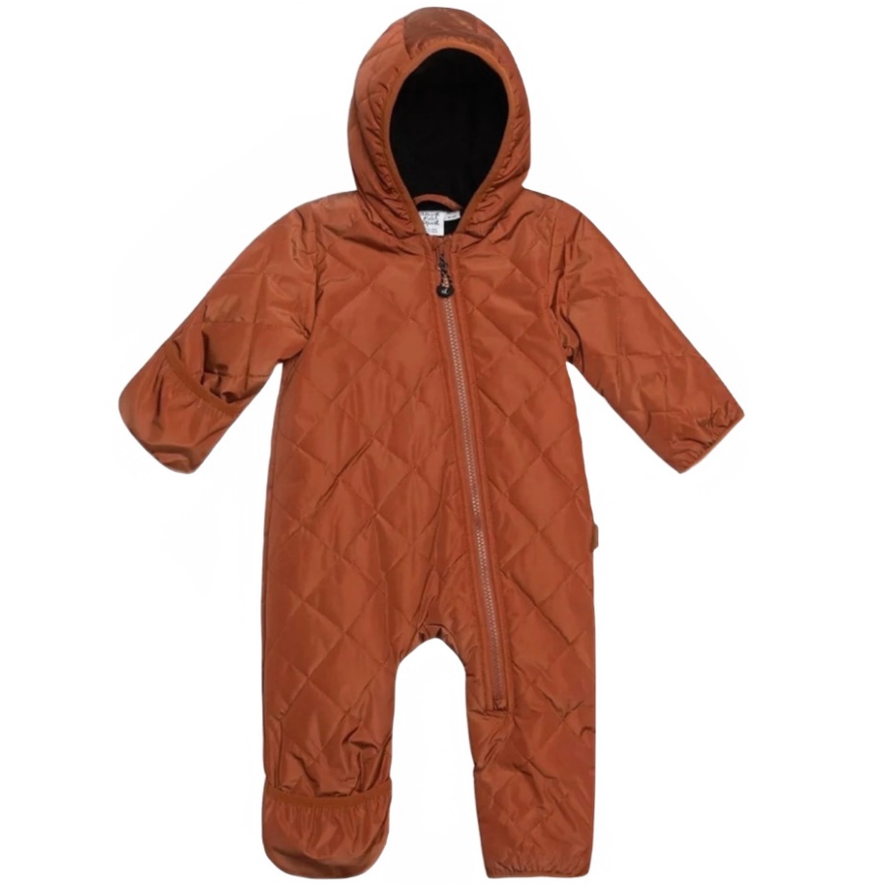 Deux par Deux Brown Baby Quilted One Piece