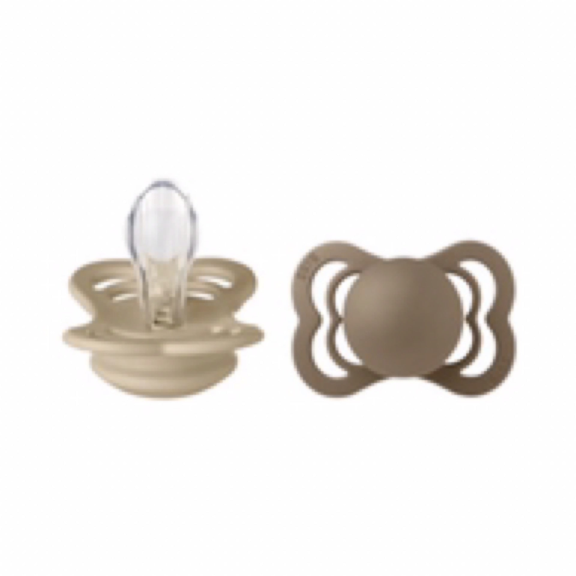 BIBS Vanilla/Dark Oak Supreme Silicone Pacifiers