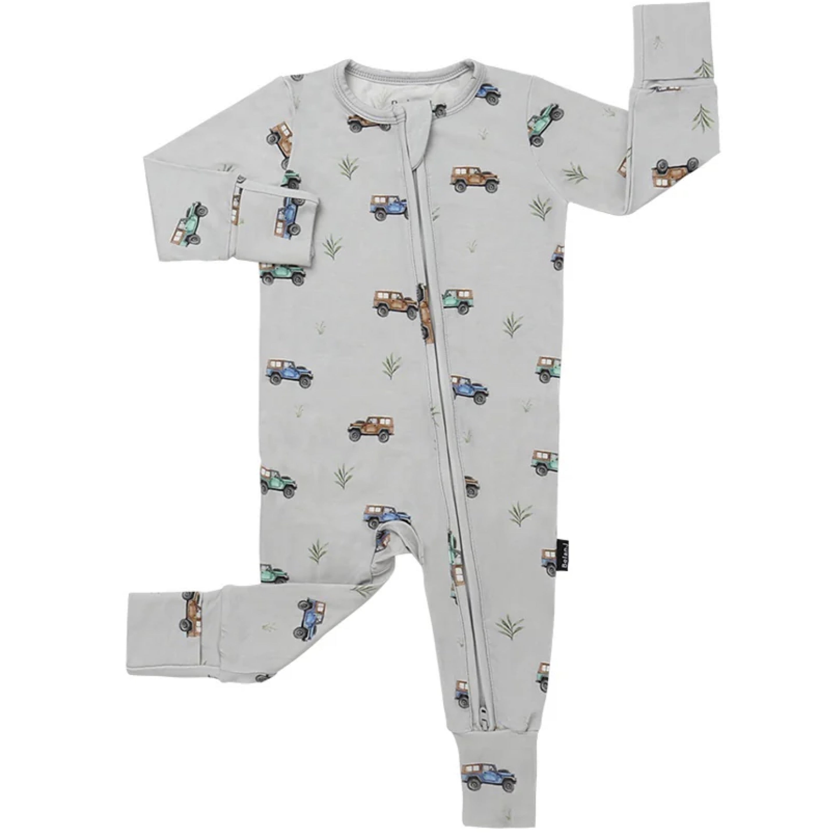 Belan J Jeeps Footless Sleeper with Fold-Over Cuffs