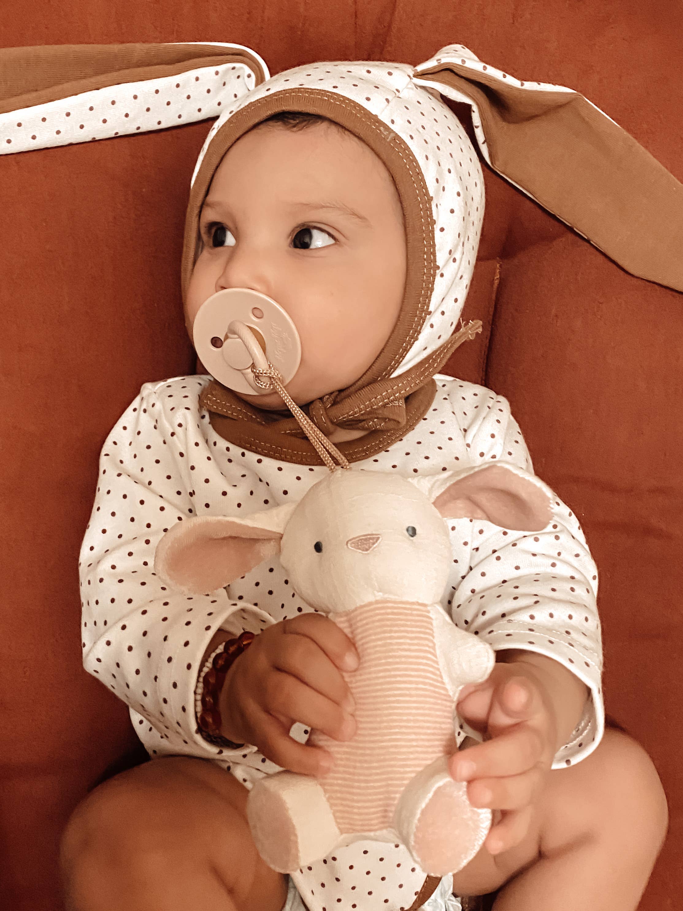 Itzy Ritzy Bitzy Pal Cow Natural Rubber Pacifier & Plush