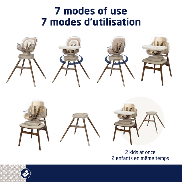 Maxi Cosi Kiskadee 360 Rotating High Chair Natural Heritage - Online Exclusive