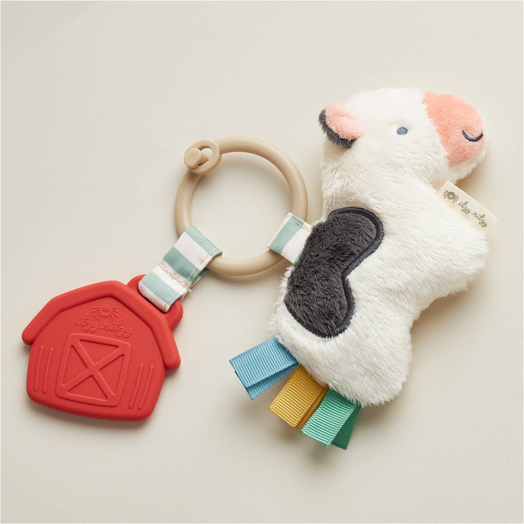 Itzy Ritzy Itzy Pal Cow Plush + Teether