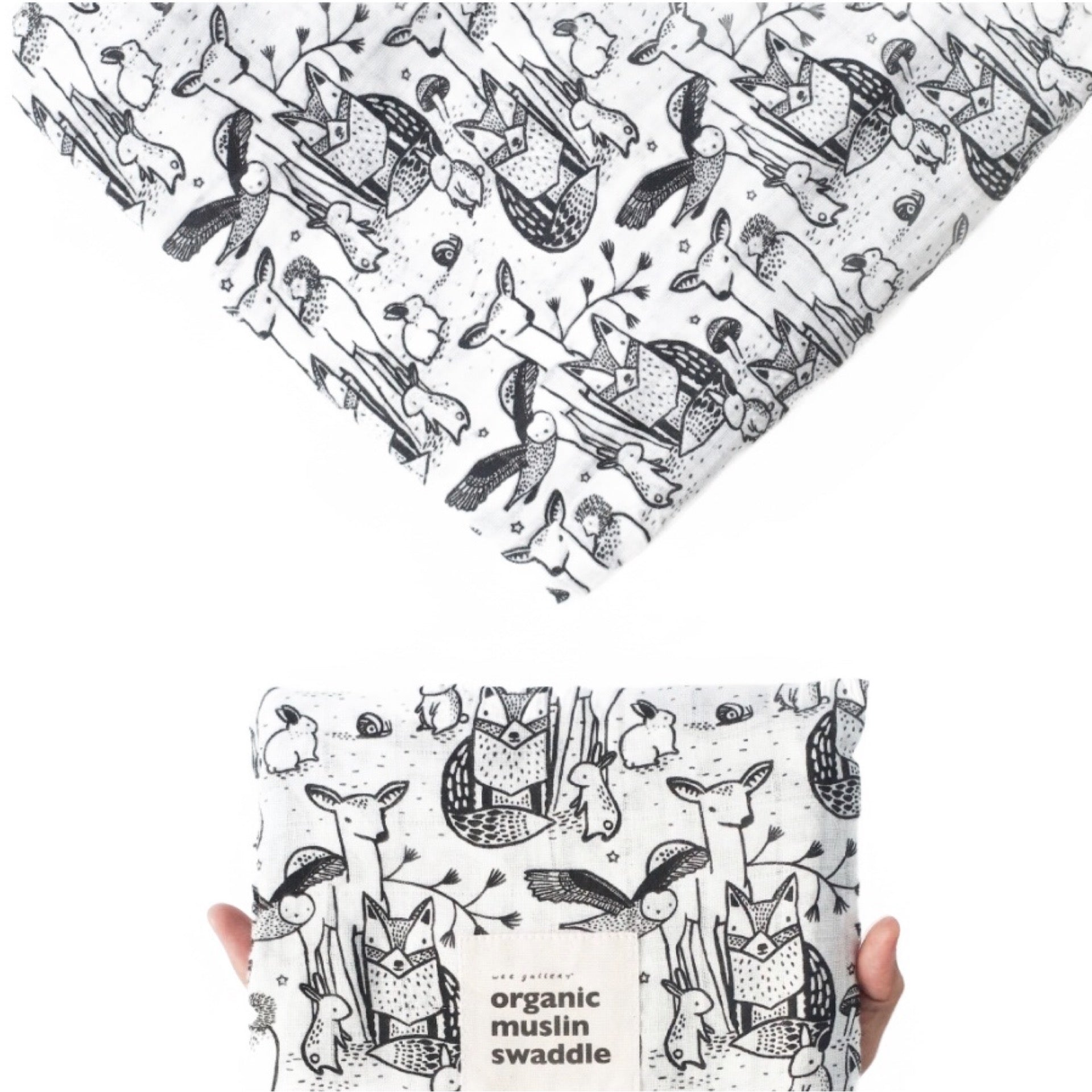 Wee Gallery Forest Organic Muslin Swaddle