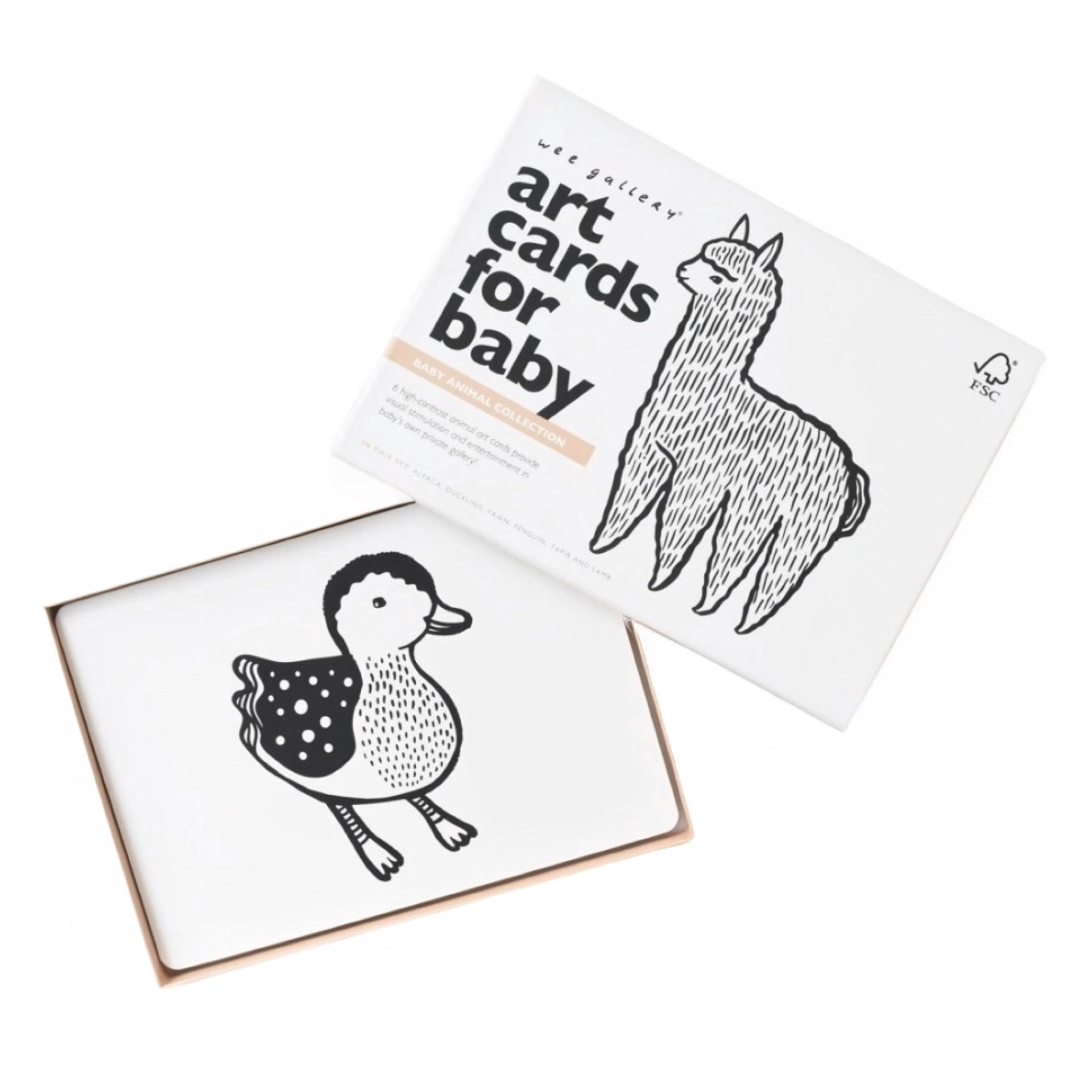 Wee Gallery Baby Animals Art Cards for Baby