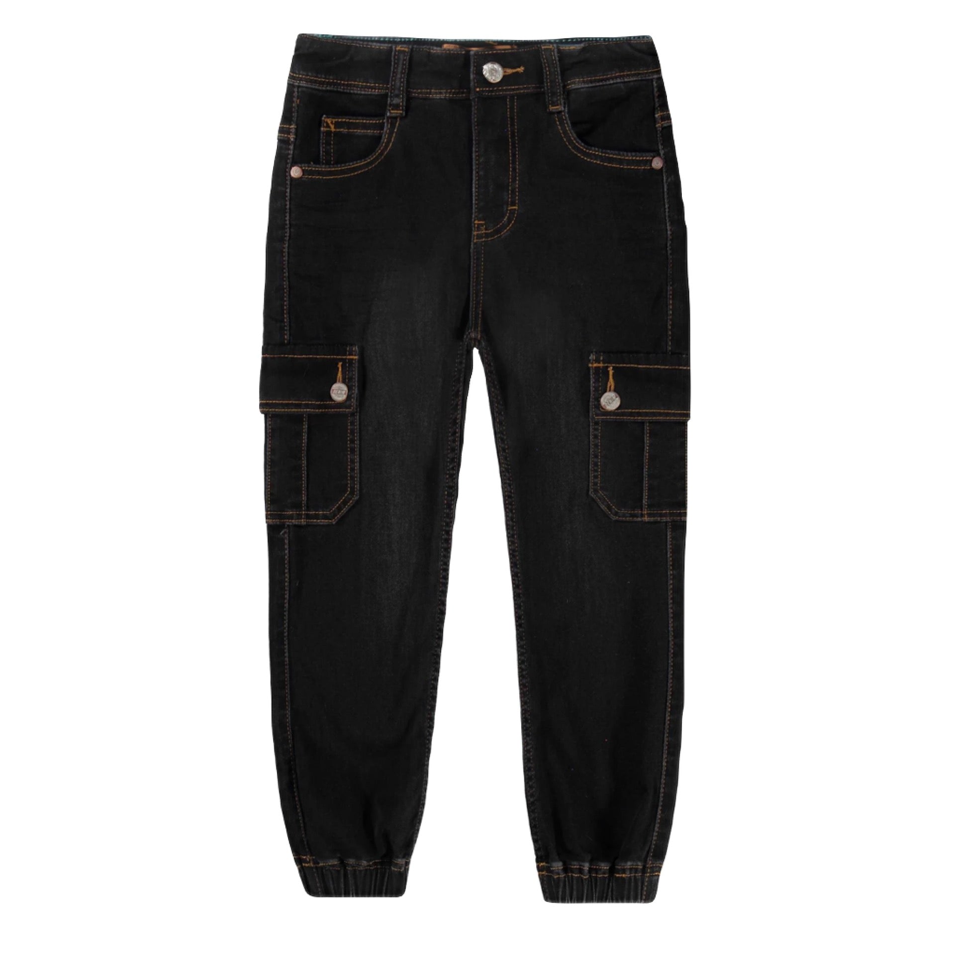 Souris Mini Black Jeans with Cargo Pockets