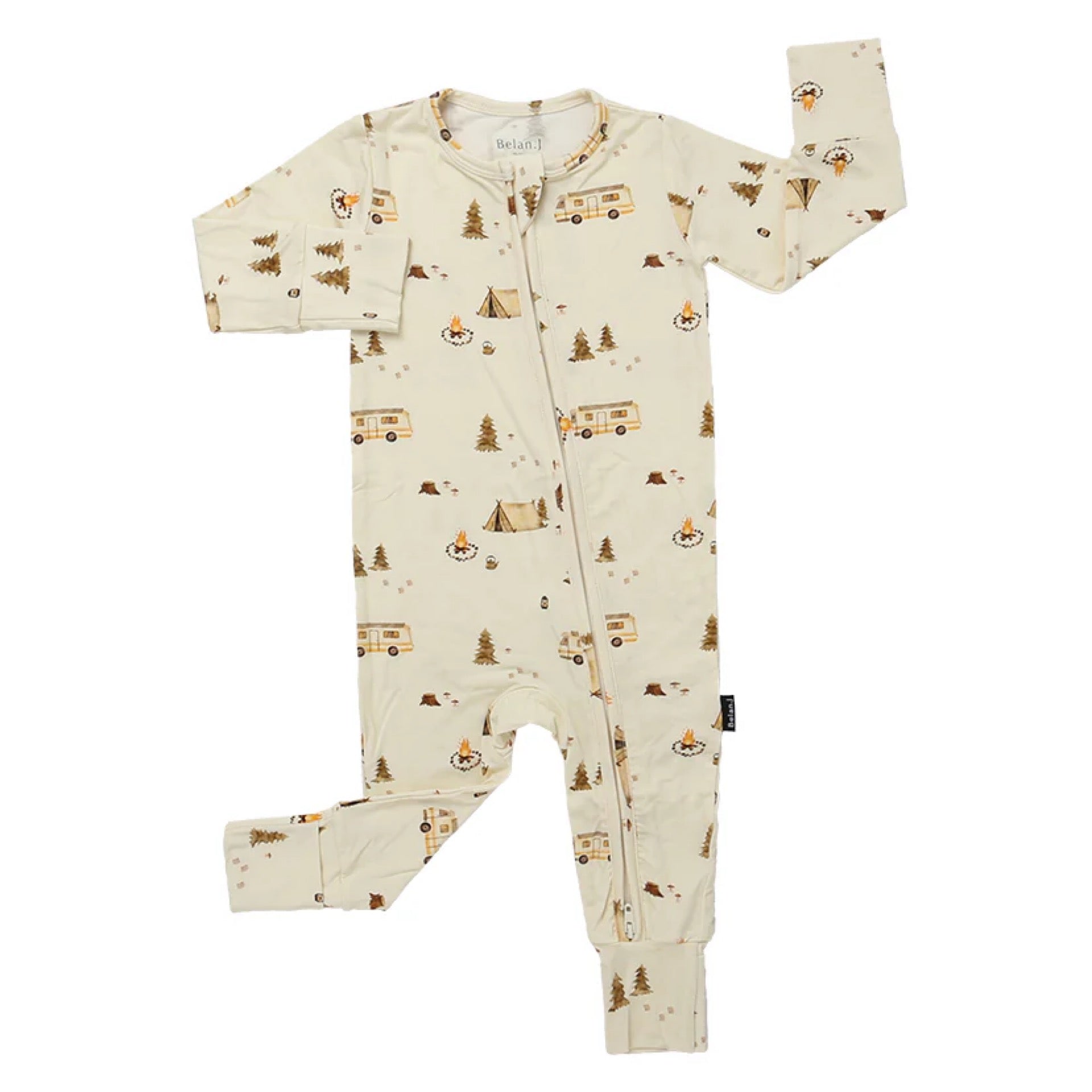 Belan J Day Camp Footless Sleeper with Fold-Over Cuffs