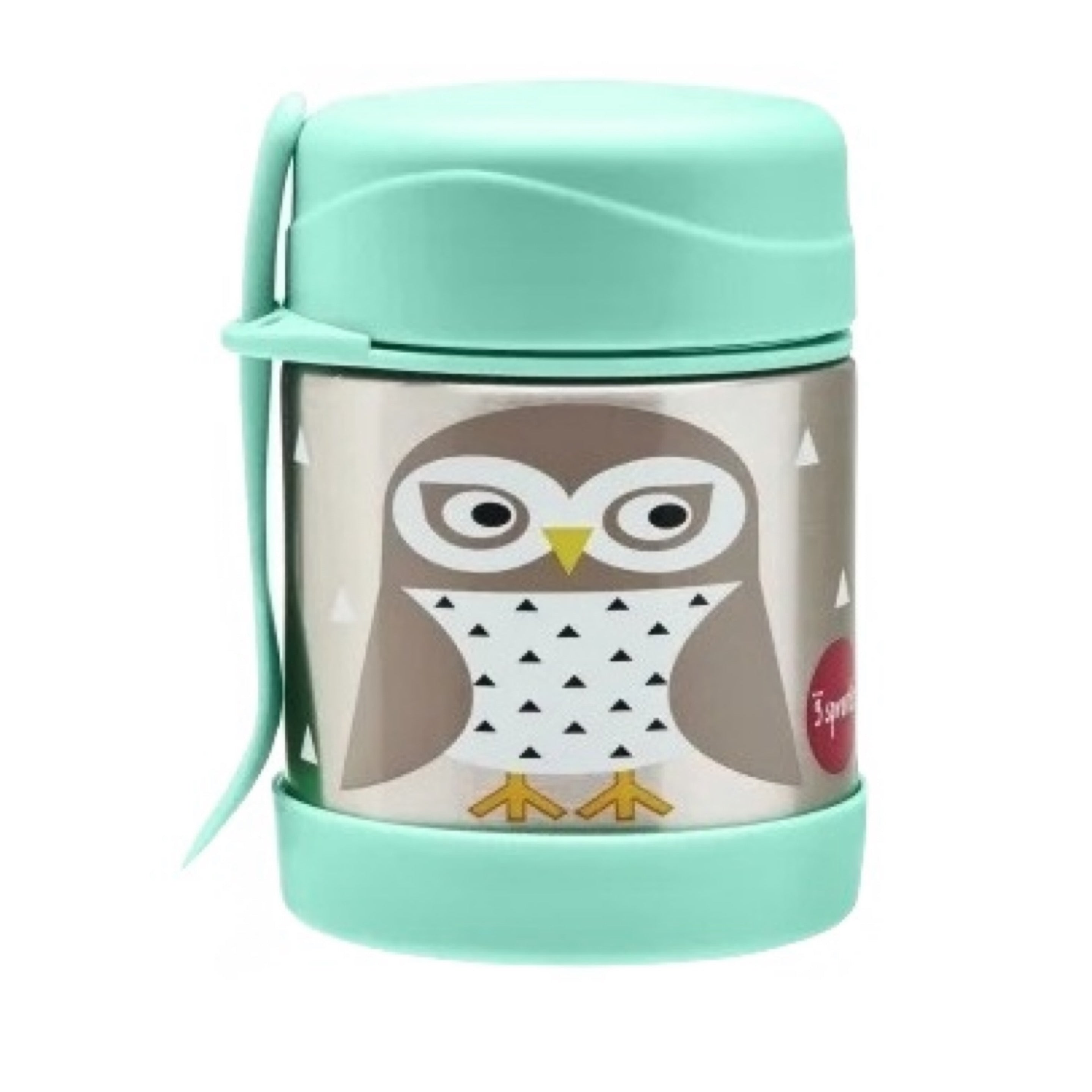 3 Sprouts Owl Stainless Steel Food Jar