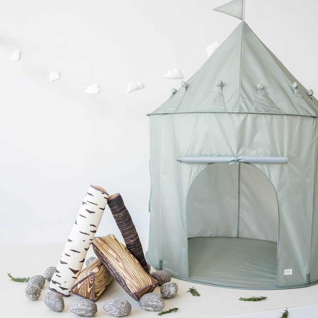 3 Sprouts Kids Play Tent Castle with Recycled Fabric - Beige