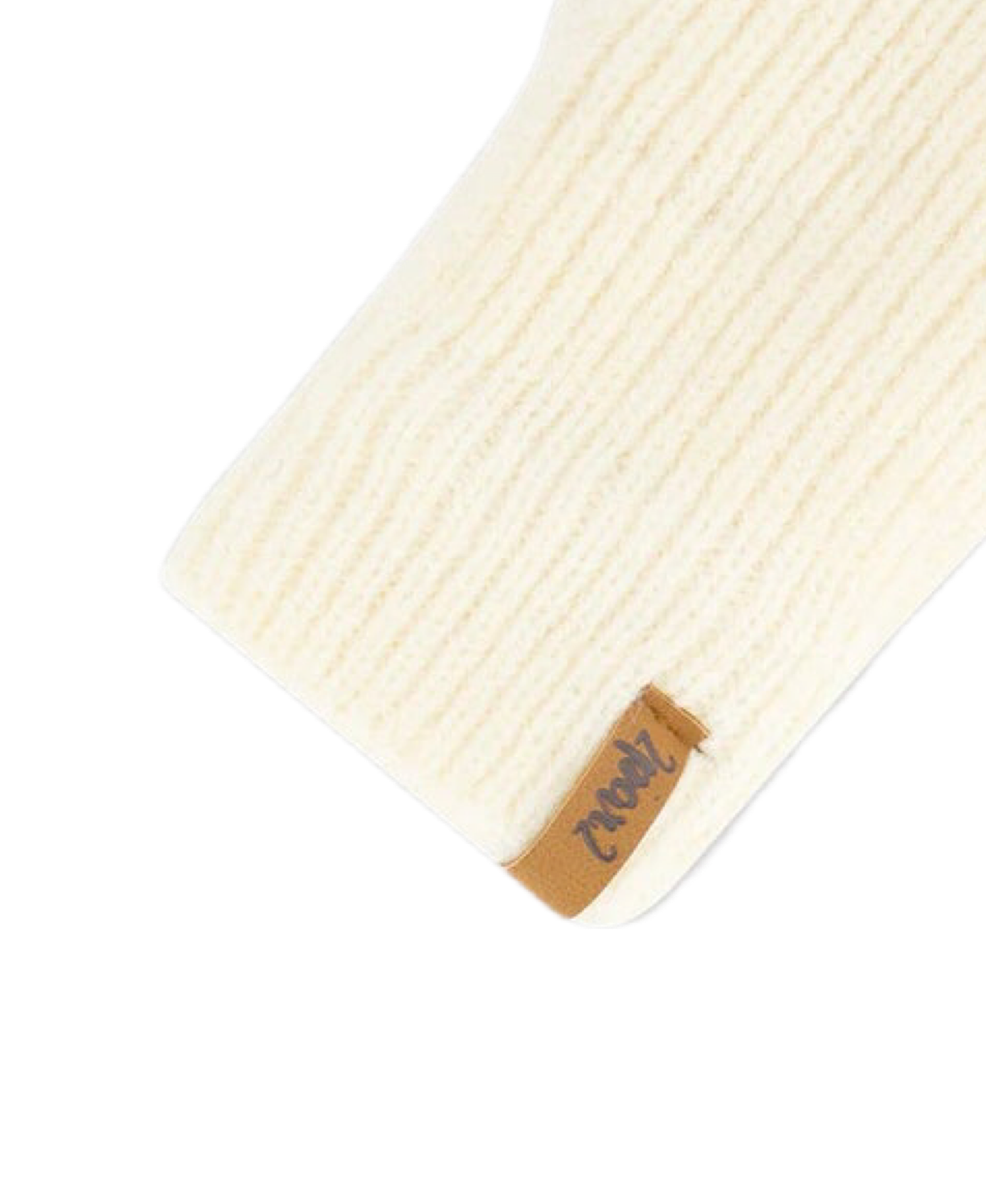 Deux Par Deux Whisper White Knit Mittens