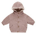 Quincy Mae Mauve Corduroy Hooded Jacket