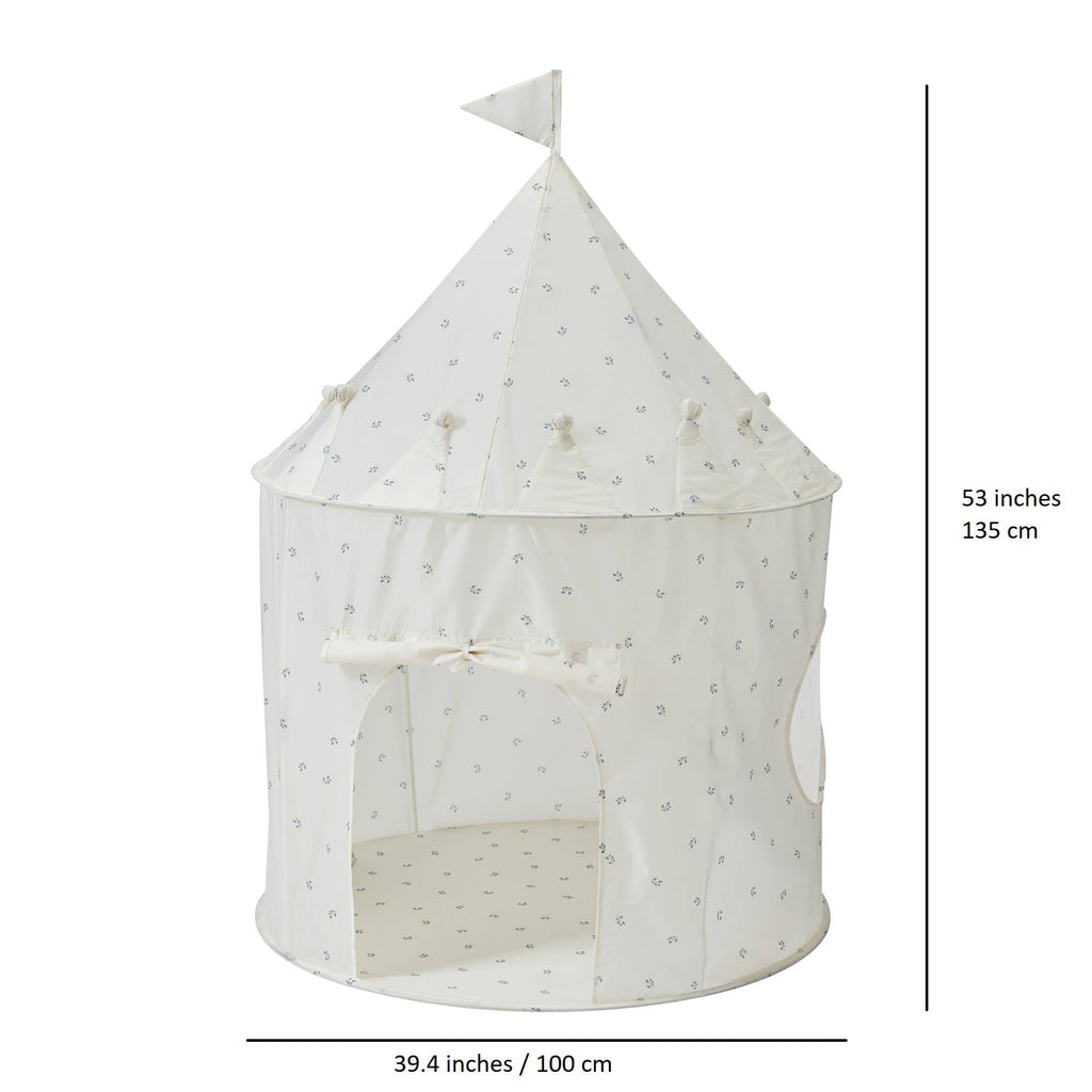 3 Sprouts Kids Play Tent Castle with Recycled Fabric - Blueberry Taupe