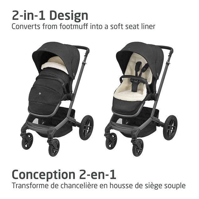 Maxi Cosi 2-In-1 Footmuff Twillic Black - Online Exclusive