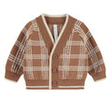 Souris Mini Plaid Brown Knitted Vest With A Cashmere Imitation
