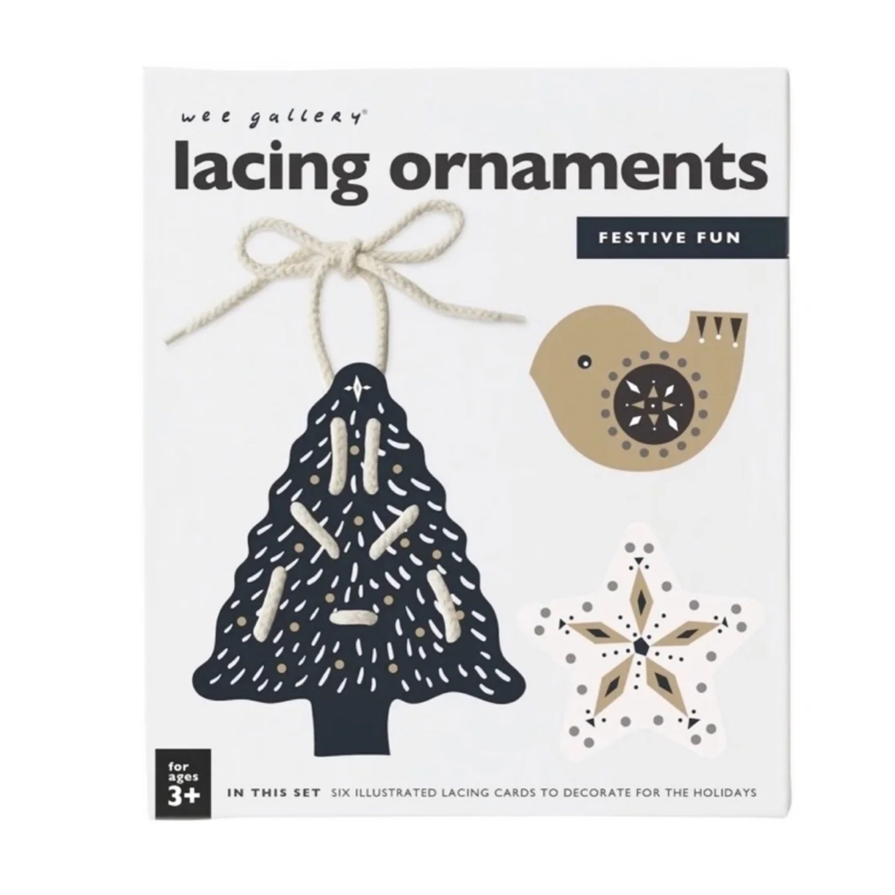 Wee Gallery Festive Fun Lacing Ornaments