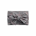 Souris Mini White & Black Checkered Tie Headband