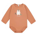 Souris Mini Brown Bodysuit with Illustration