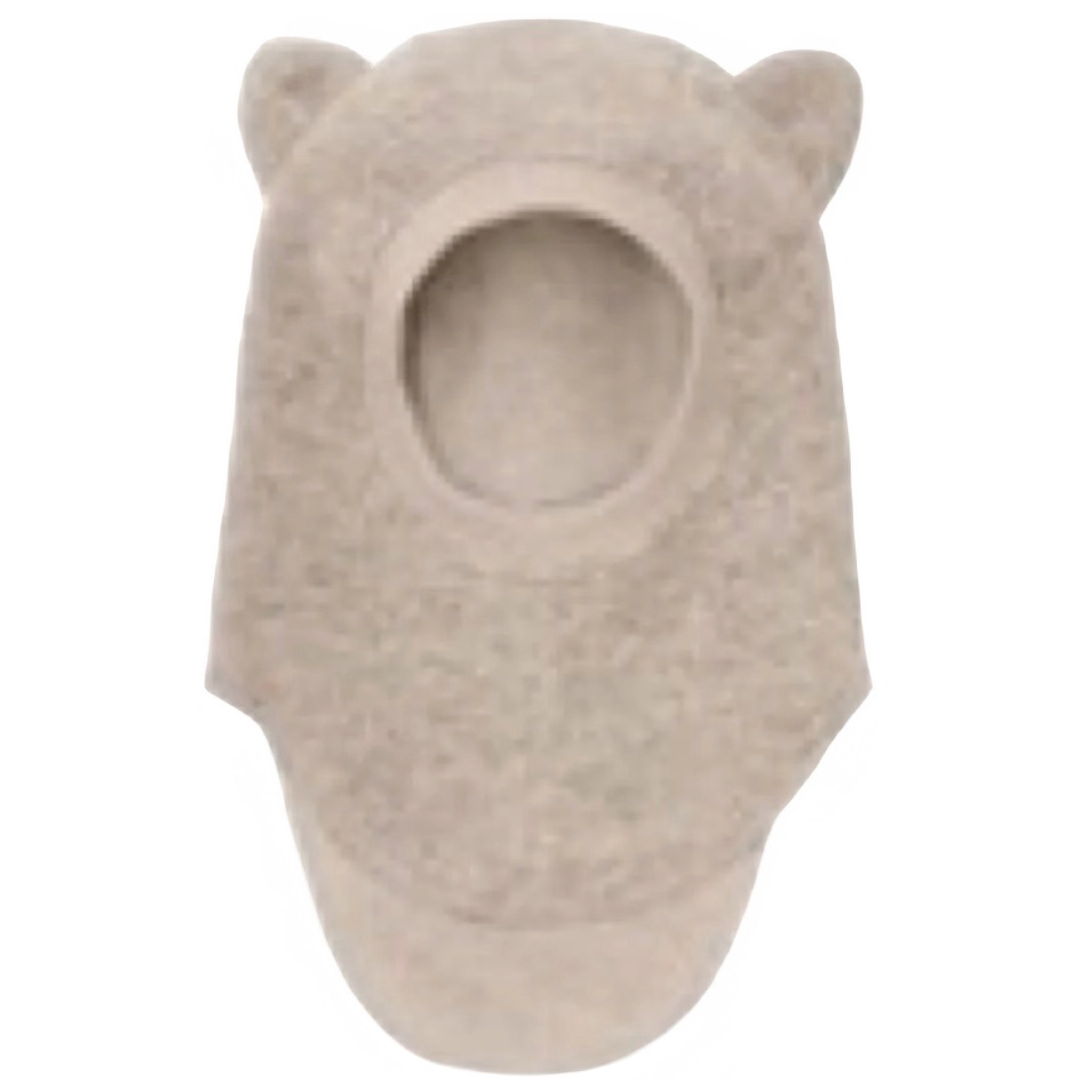 Huttelihut 2601 Sand Melange Balaclava Pointed Ears Wool