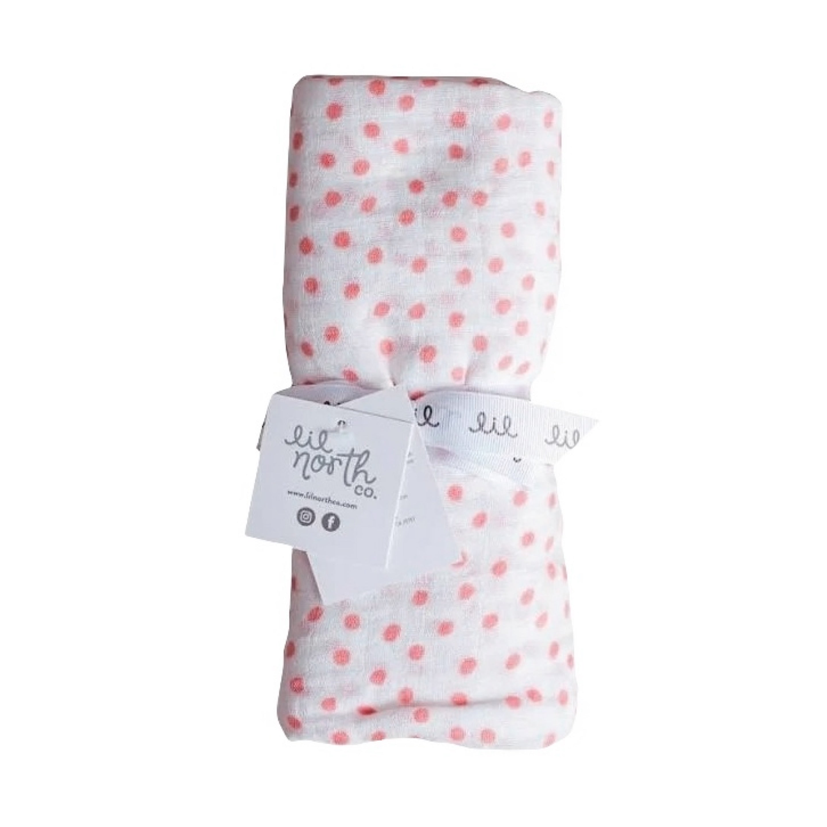 Lil North Co Blush Dot Muslin Swaddle