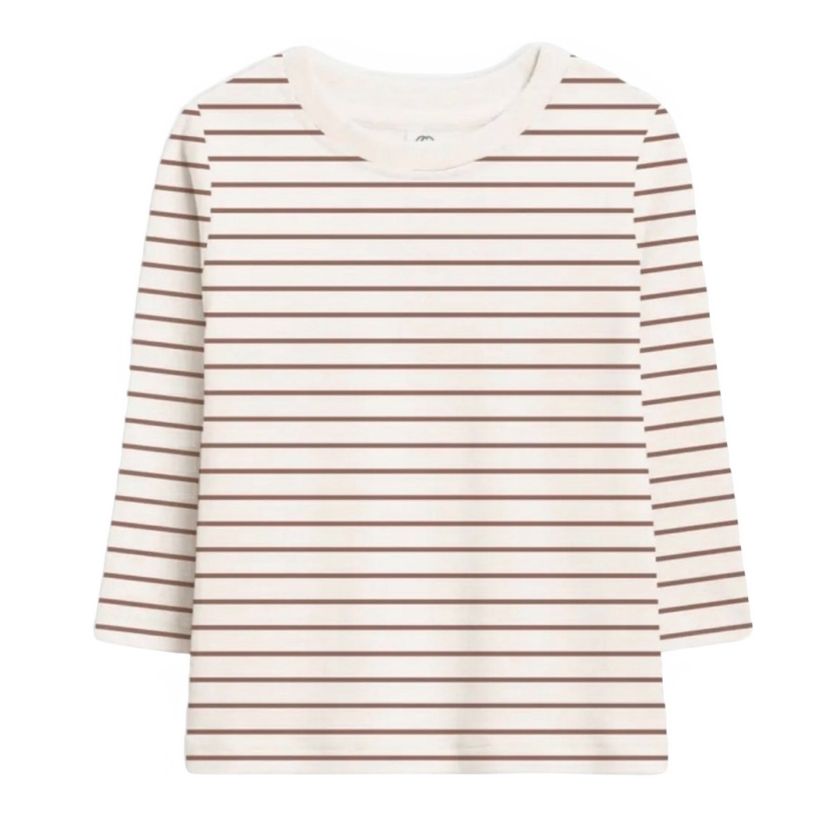 Colored Organics Griff Stripe/Cedar Turk Long Sleeve Crew Neck Shirt