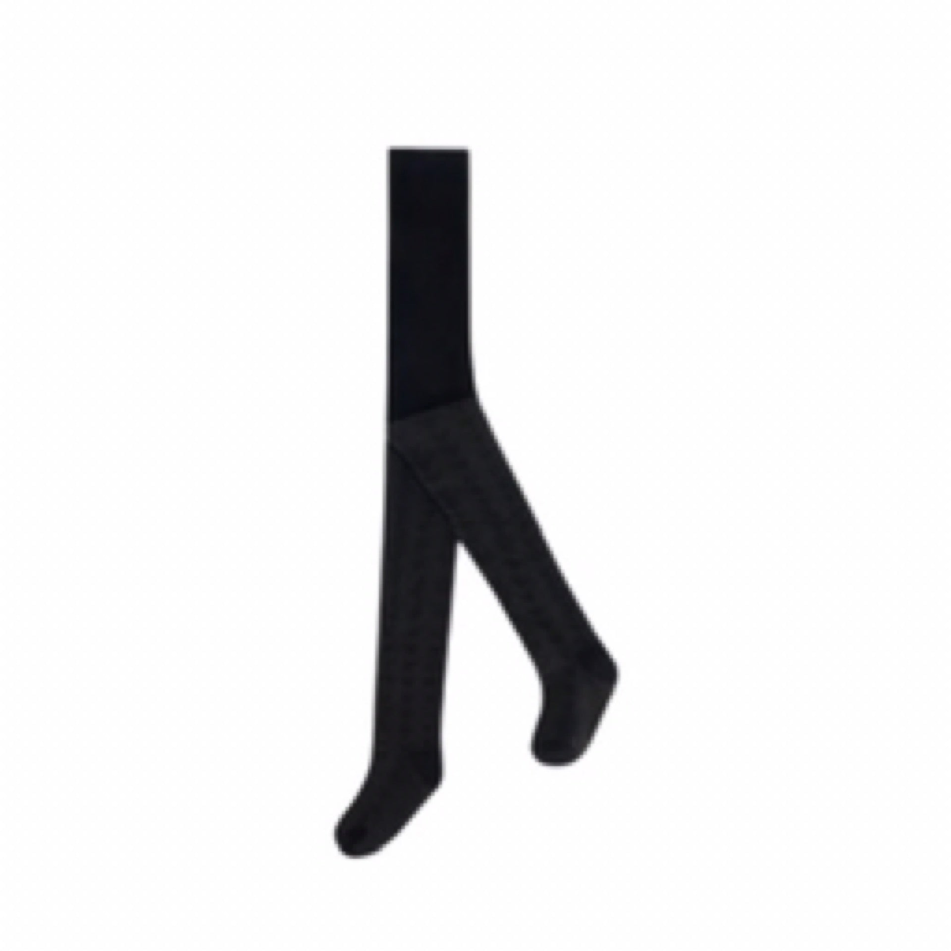 Deux par Deux Black Solid Tights