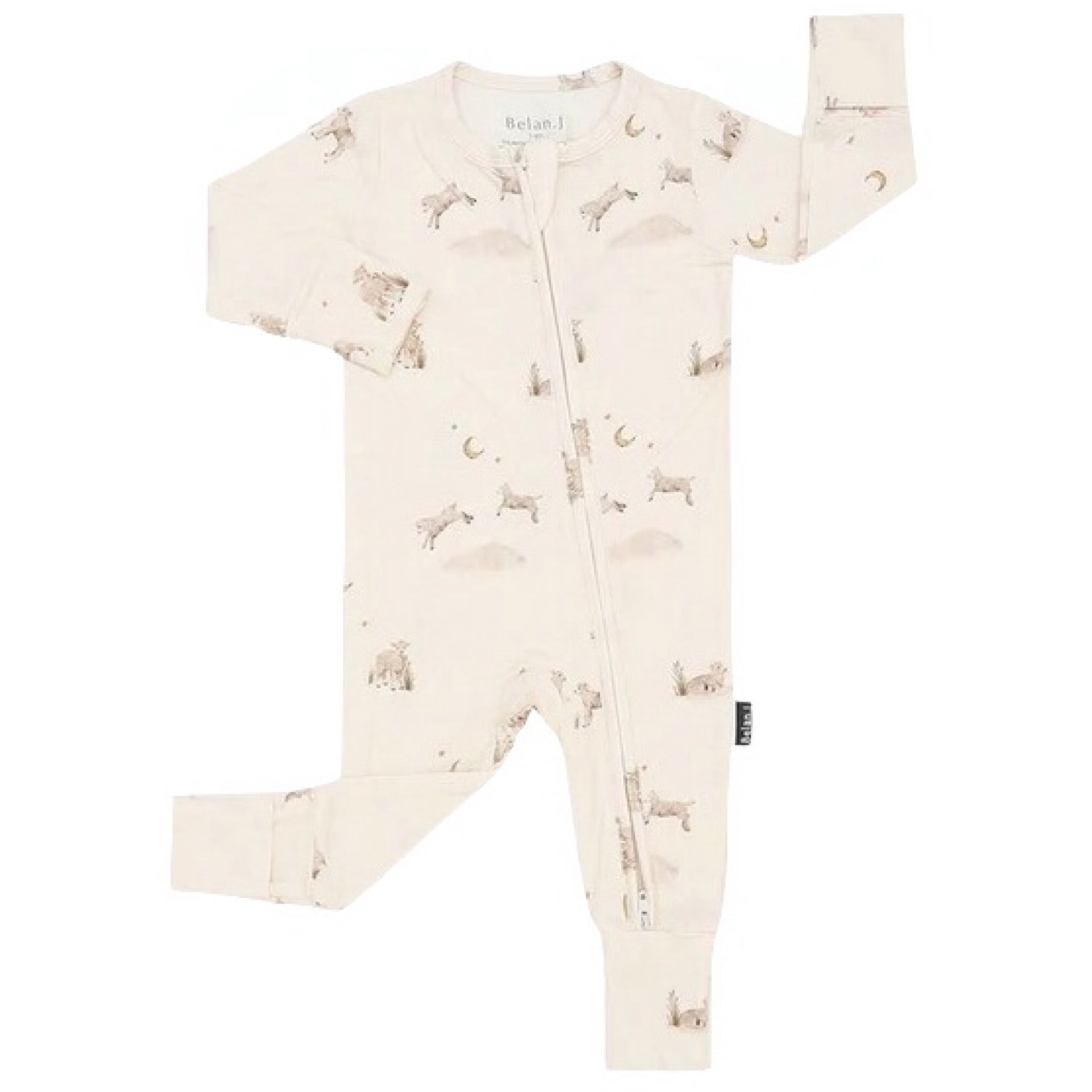Belan J Little Lambs Footless Zipper Sleepers
