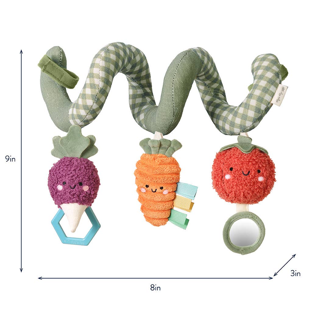 Itzy Ritzy Itzy Bitzy Farm Spiral Car Seat Activity Toy