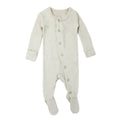 L’ovedbaby Organic Long Sleeve Snap Footie - Stone