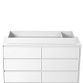 Little Seeds Pala KD Collection Double Dresser Topper Change Table Top White - Online Exclusive