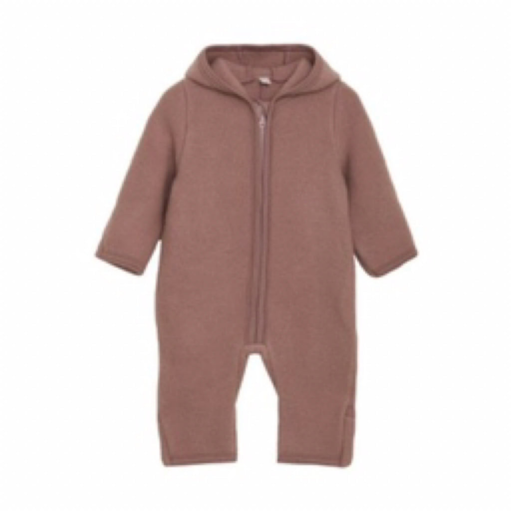 Huttelihut 4330 Burlwood Pram Suit Bunny Ears Wool Fleece