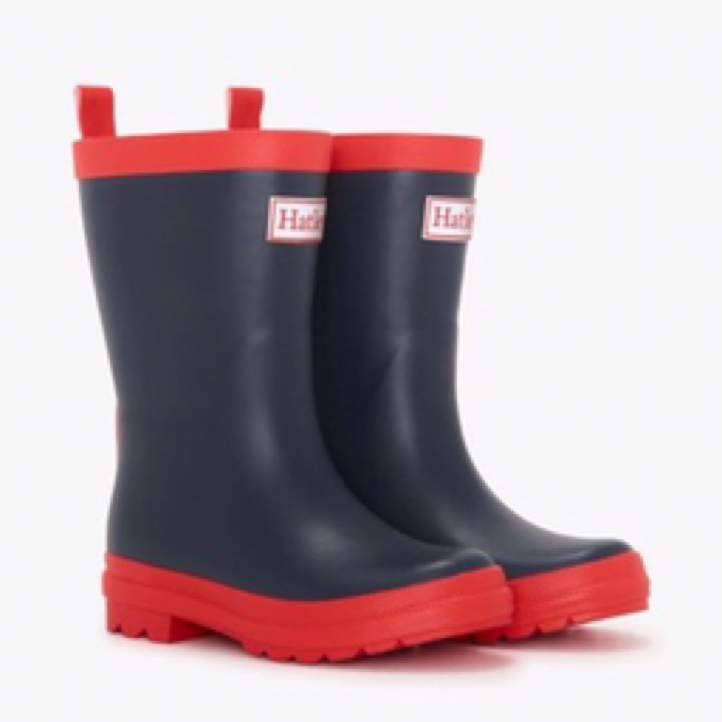 Hatley Navy & Red Matte Rain Boots