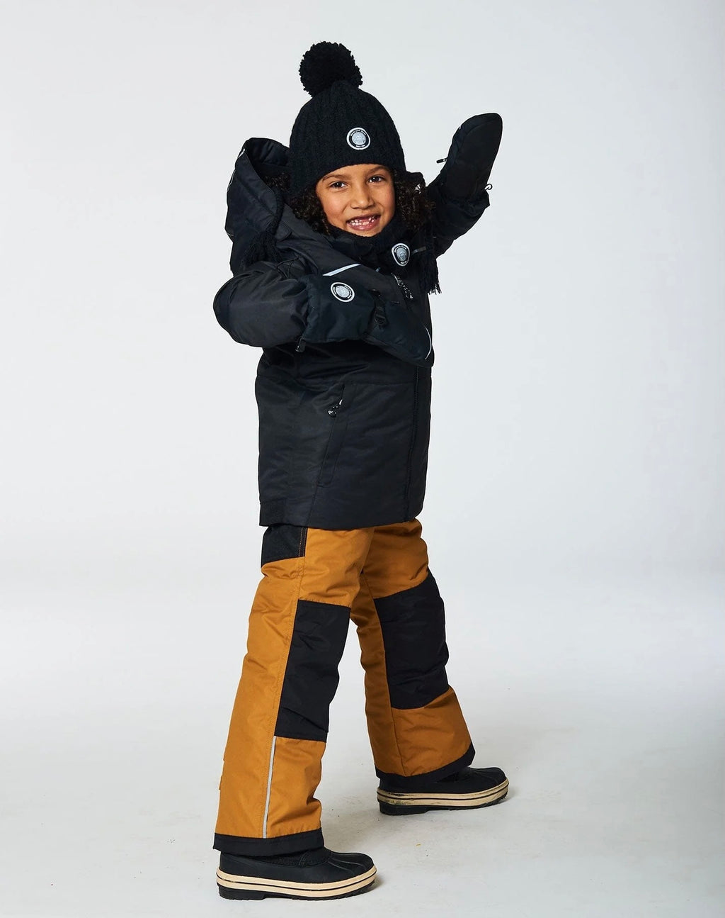 Deux Par Deux Two Piece Snowsuit Black And Spice