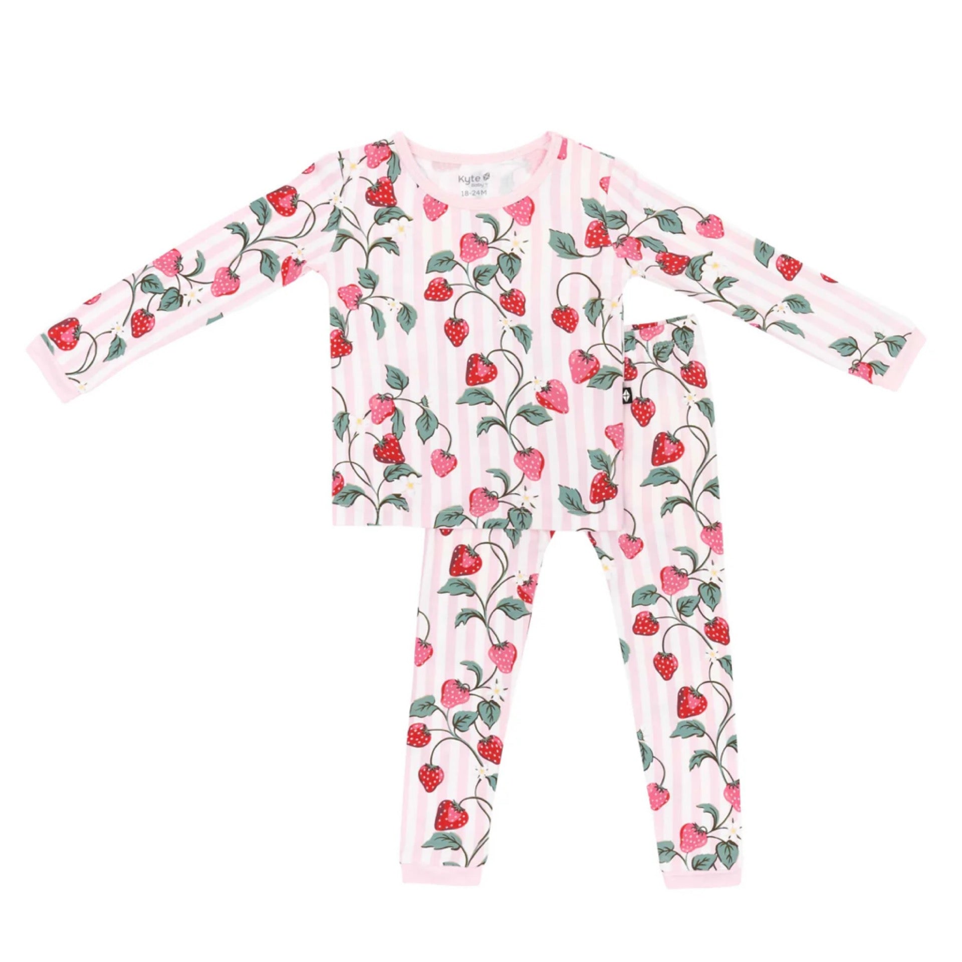 Kyte Baby Strawberry Fields Long Sleeve Pajamas