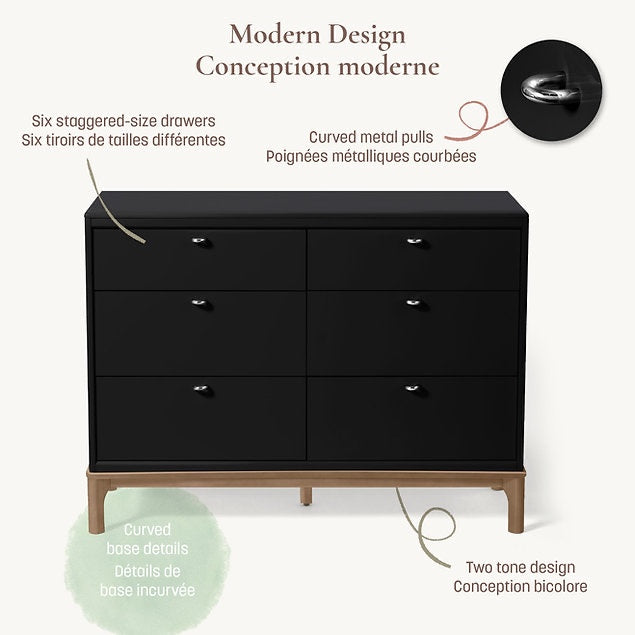Little Seeds Laurel Nursery Dresser Black - Online Exclusive