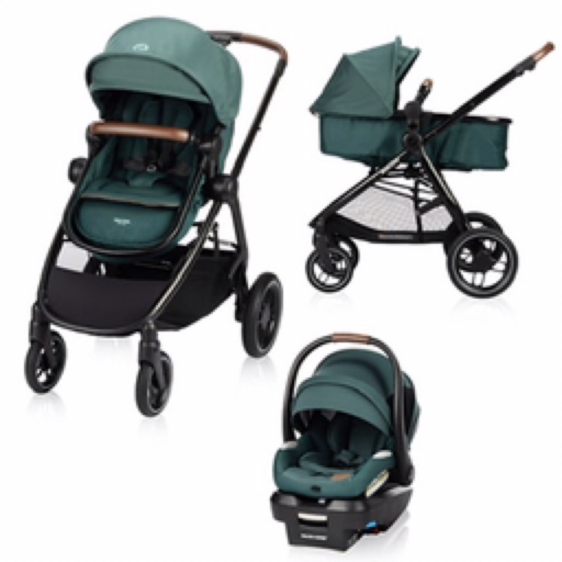 Maxi Cosi Zelia Luxe 5-in-1 Modular Travel System Essential Green - Online Exclusive