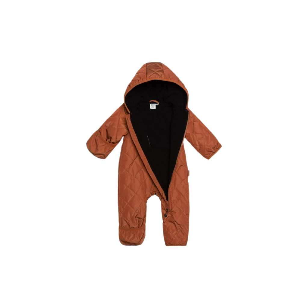 Deux par Deux Brown Baby Quilted One Piece