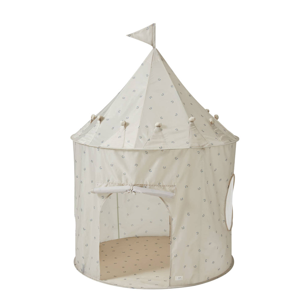 3 Sprouts Kids Play Tent Castle with Recycled Fabric - Gingham Blue