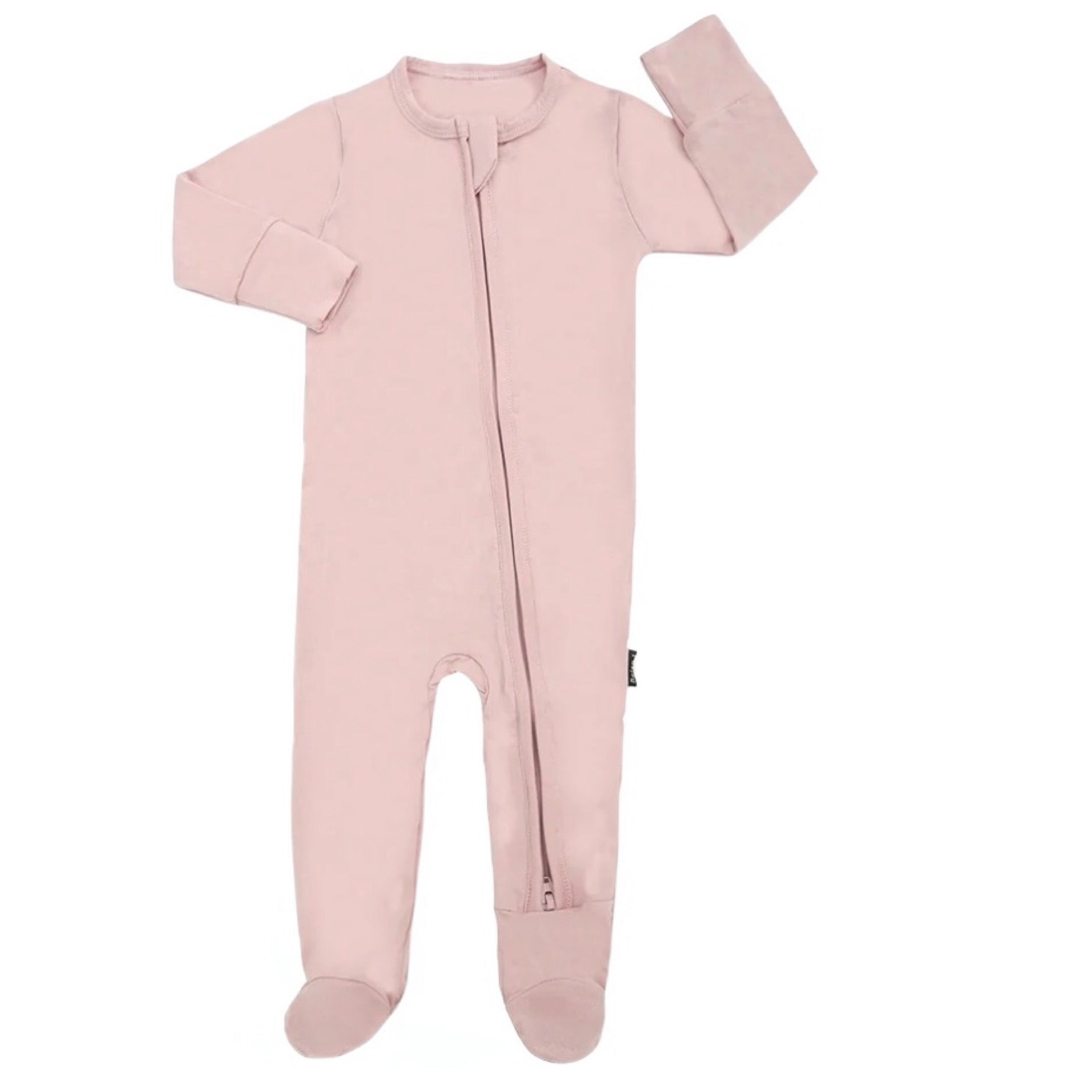 Belan J Rose Quartz Footed Zippered Sleeper