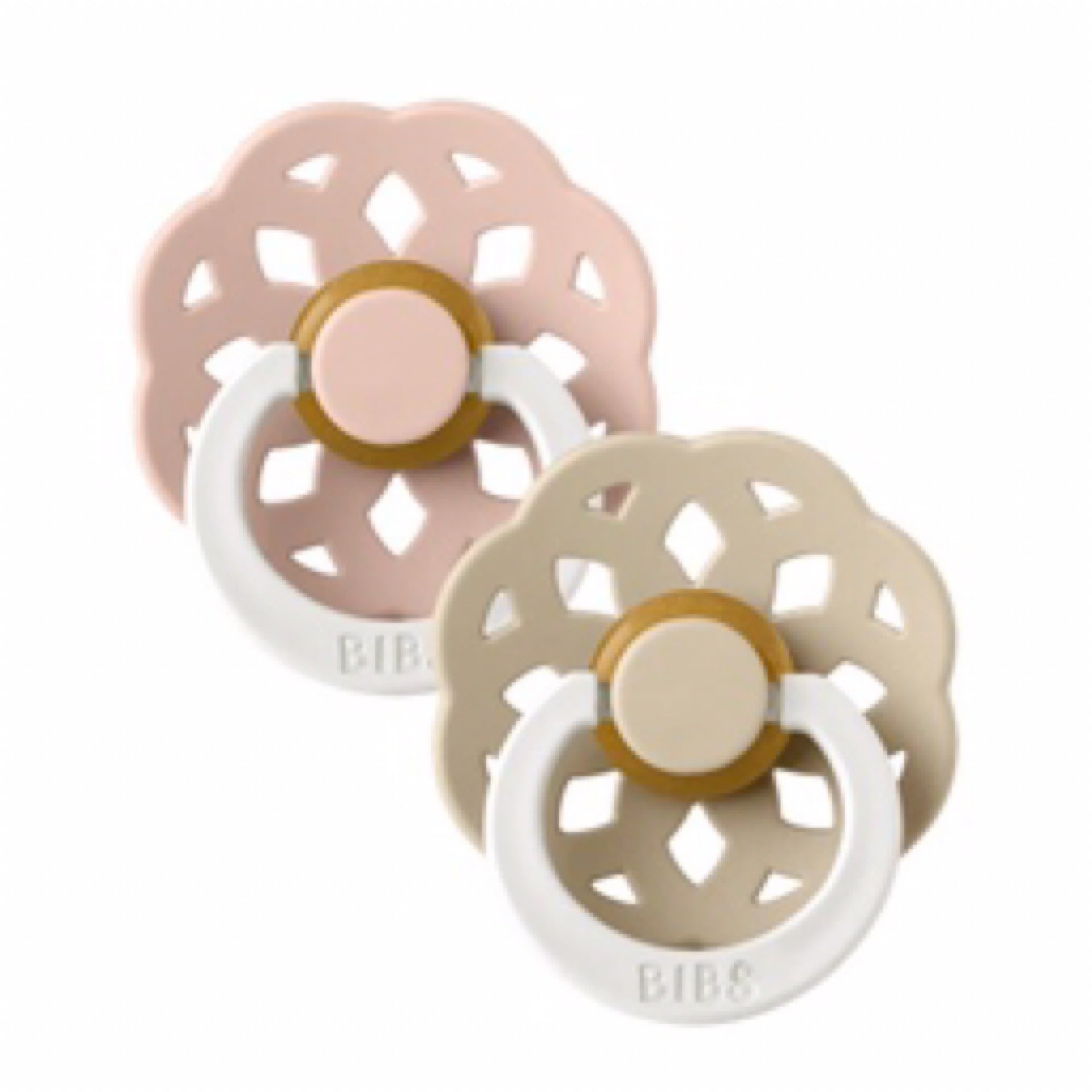 BIBS Blush Glow/Vanilla Glow Boheme Latex Pacifiers