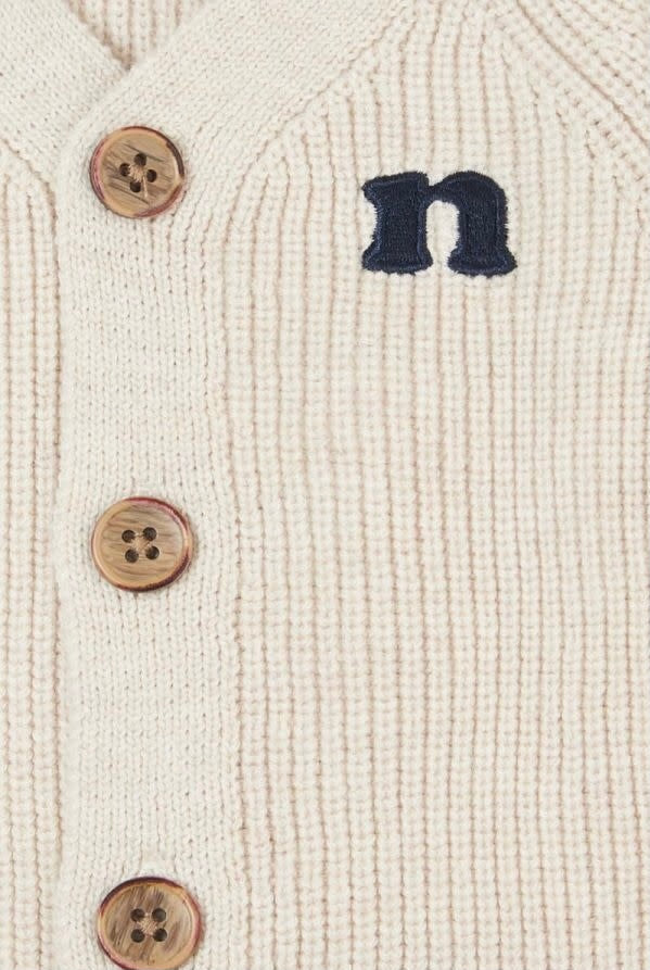 Noppies Oatmeal Melange Cardigan Garde Long Sleeve