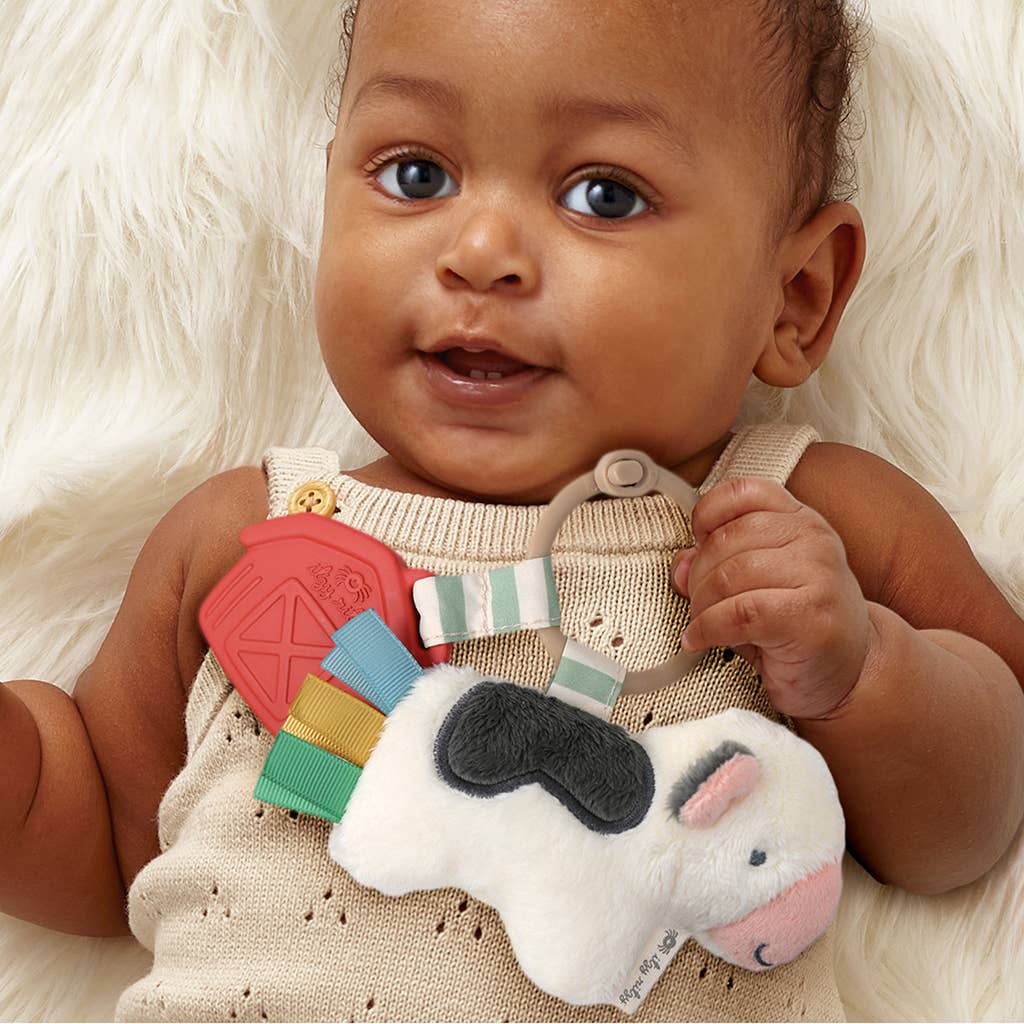 Itzy Ritzy Itzy Pal Cow Plush + Teether